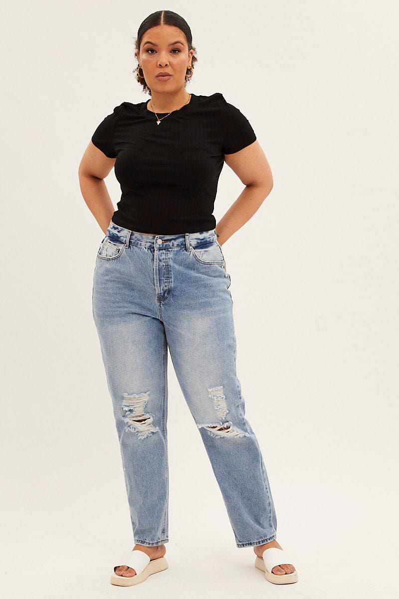 Black T-shirt Short Sleeve Crew Neck - Image 2