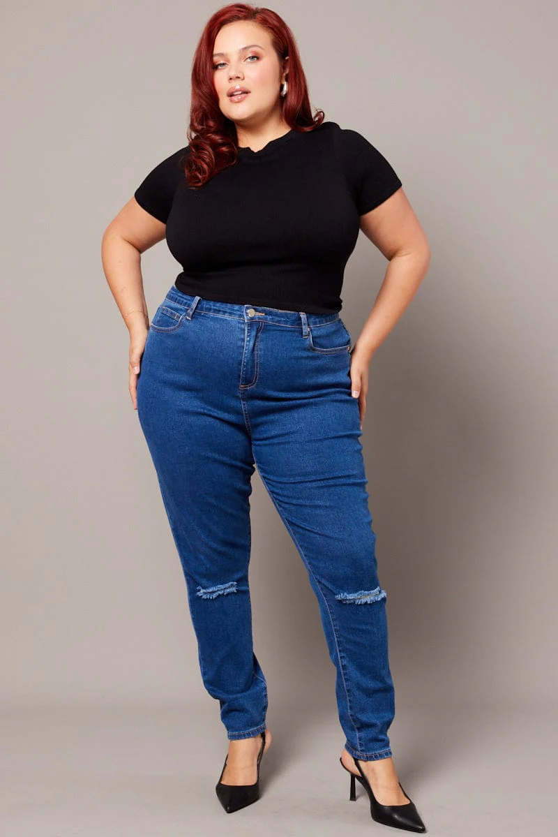 Black T-shirt Short Sleeve Crew Neck Seamless - Image 2