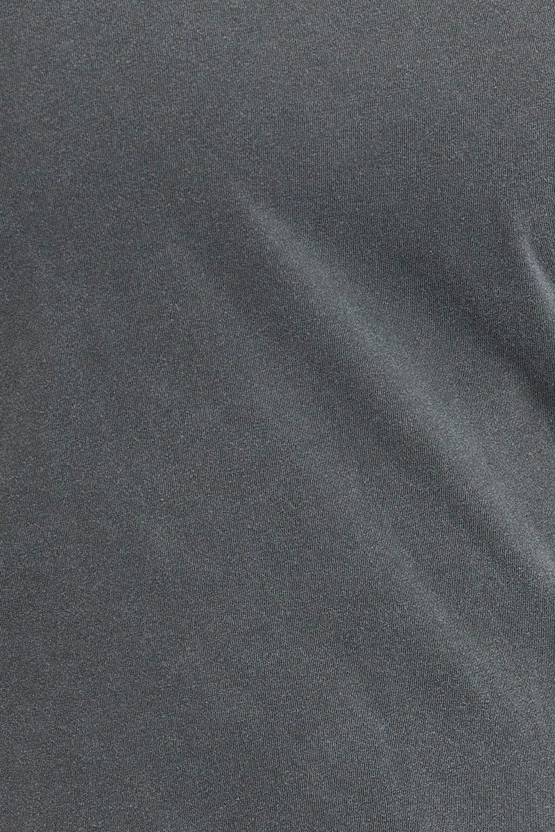 Black T-shirt Short Sleeve Crew Neck Washed - Image 6