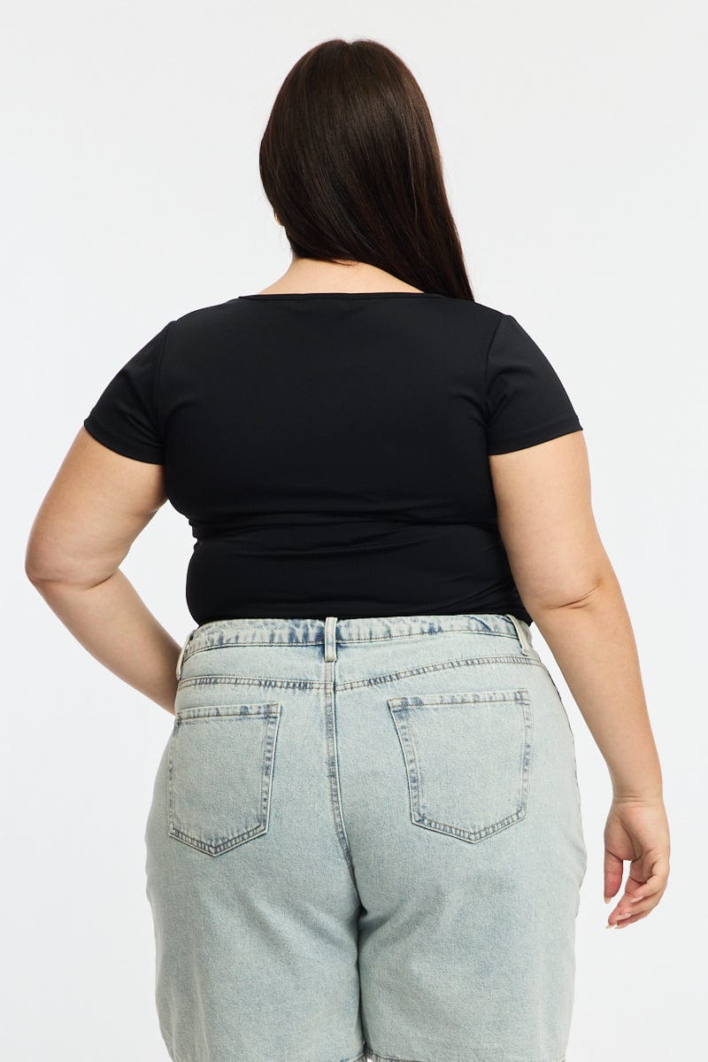 Black T-Shirt Short Sleeve - Image 4