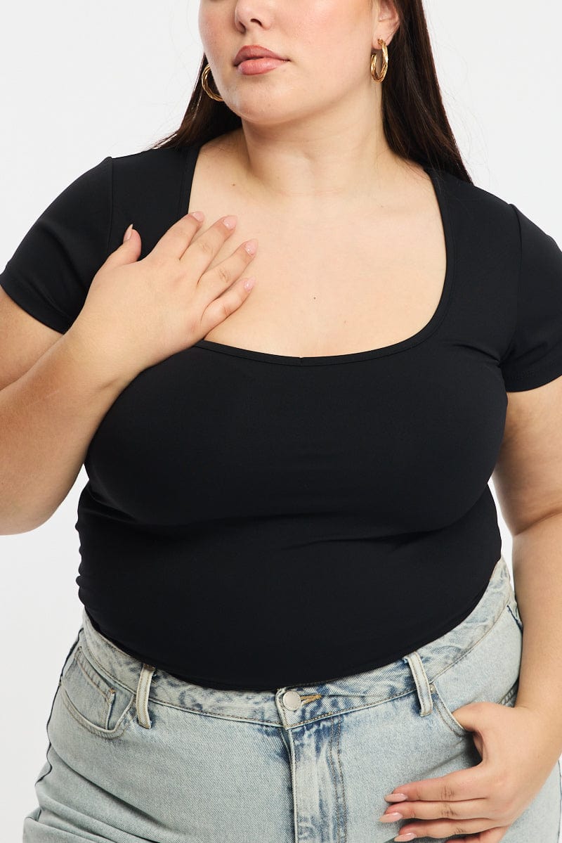 Black T-Shirt Short Sleeve - Image 5