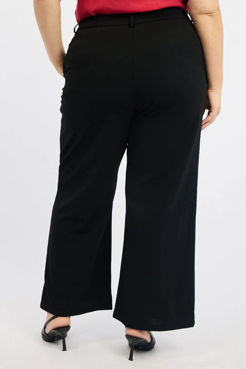 Black Tailored Work Pants - Image 4