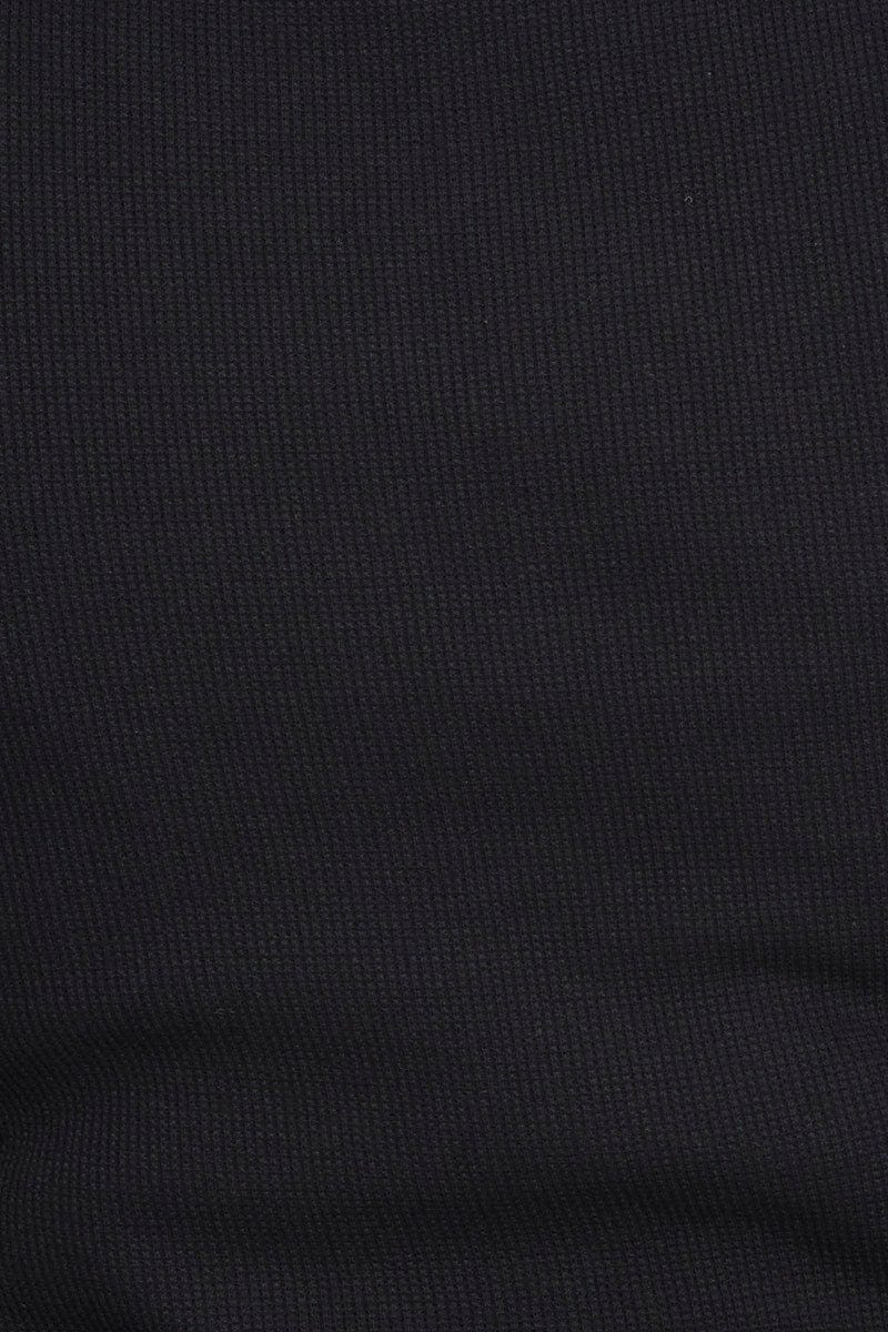 Black Tank Top Crew Neck Sleeveless Rib - Image 6