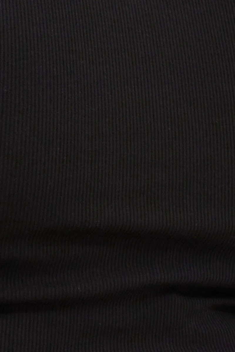 Black Tank Top Curved Hem Crew Neck - Image 6