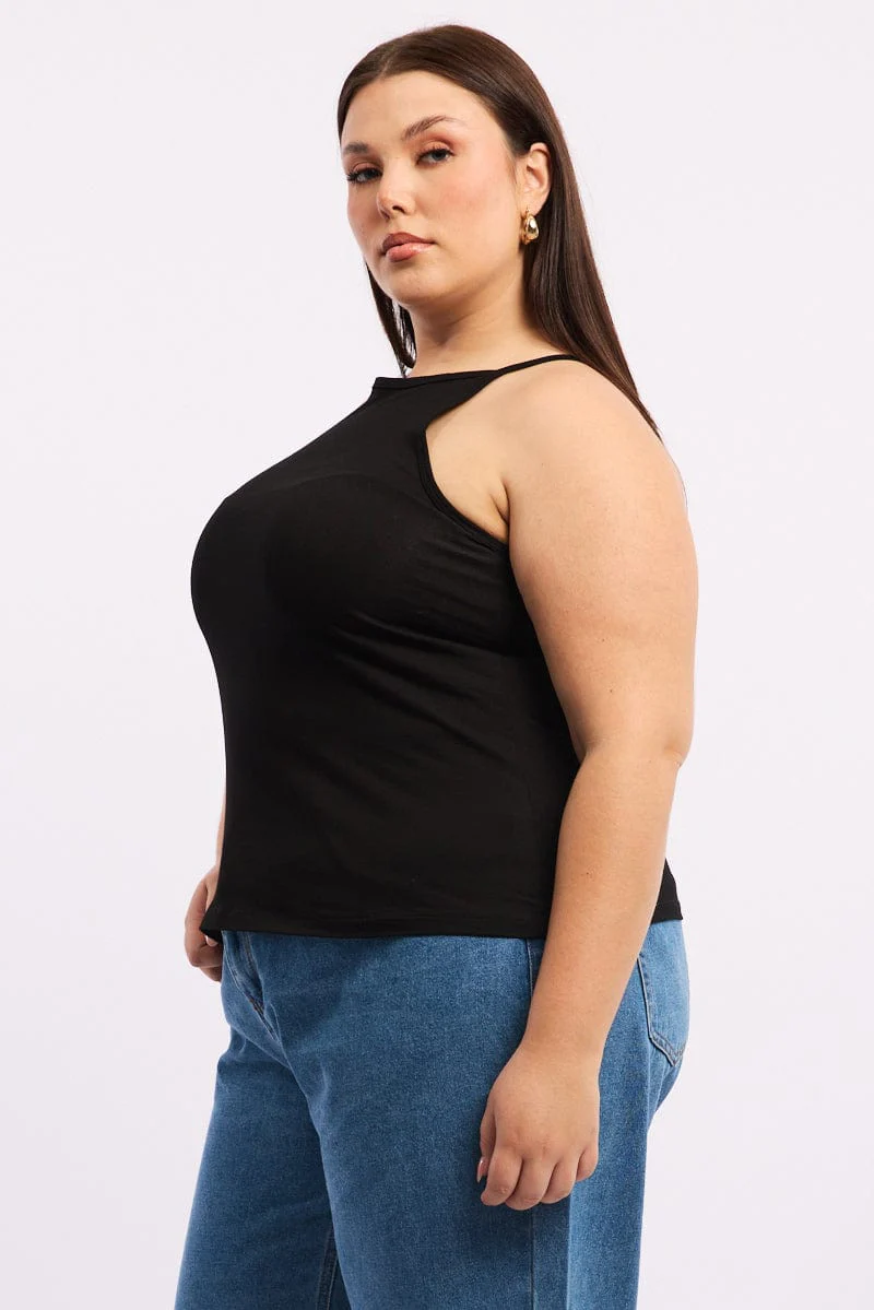 Black Tank Top High Neck - Image 3