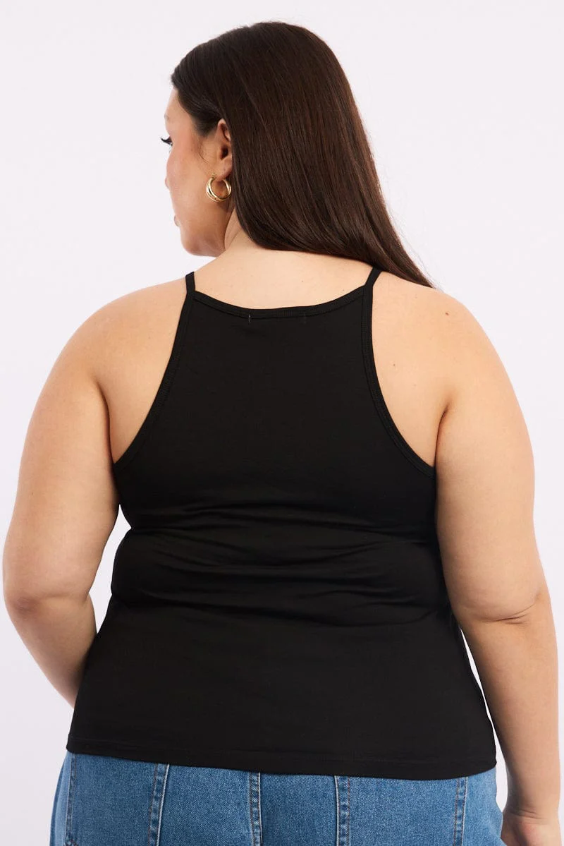 Black Tank Top High Neck - Image 4