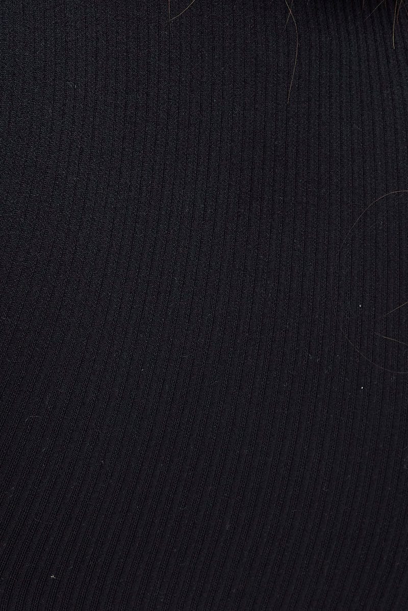 Black Tank Top High Neck Seamless - Image 6