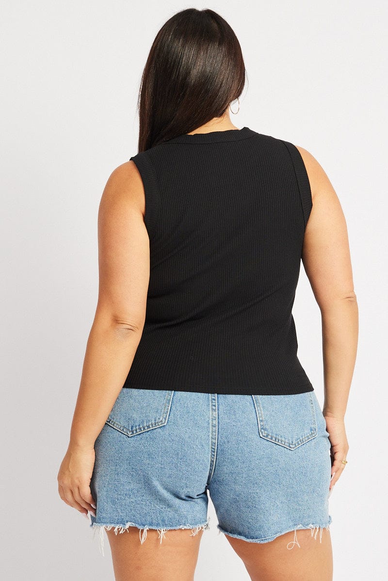Black Tank Top Ribbon Print - Image 5
