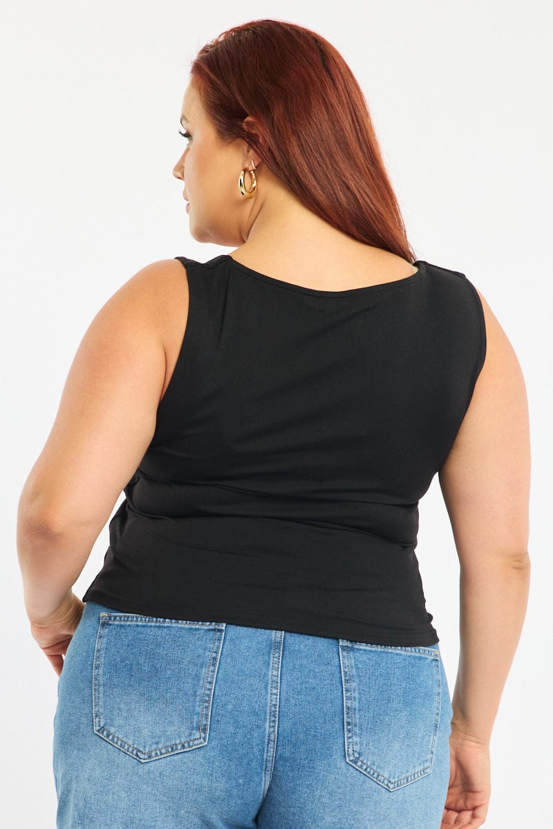 Black Tank Top Scoop Neck - Image 4