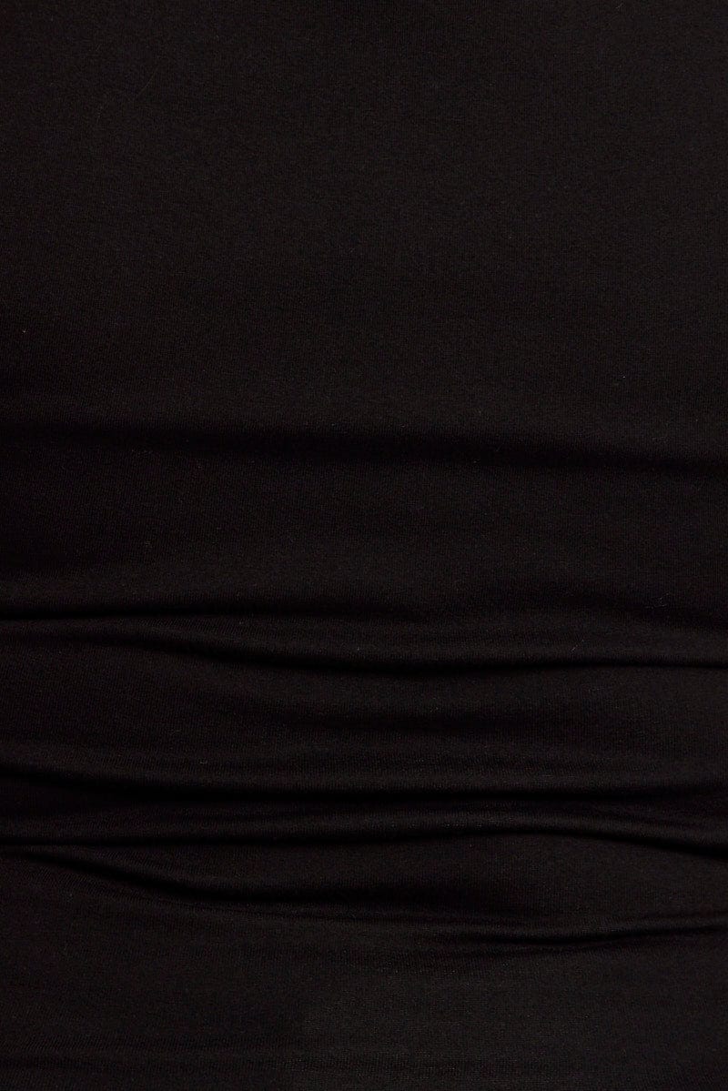 Black Tank Top Sleeveless Boat Neck - Image 6