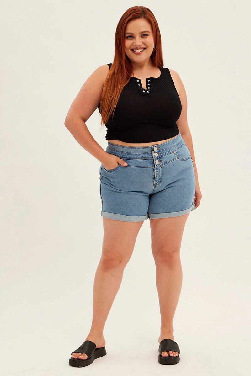 Black Tank Top Sleeveless Button Down - Image 2