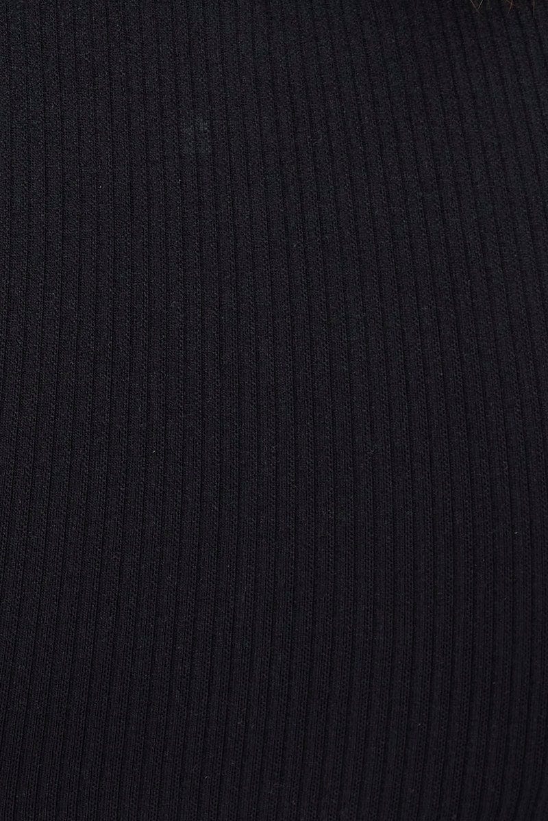 Black Tank Top Sleeveless Crew Neck Seamless - Image 6