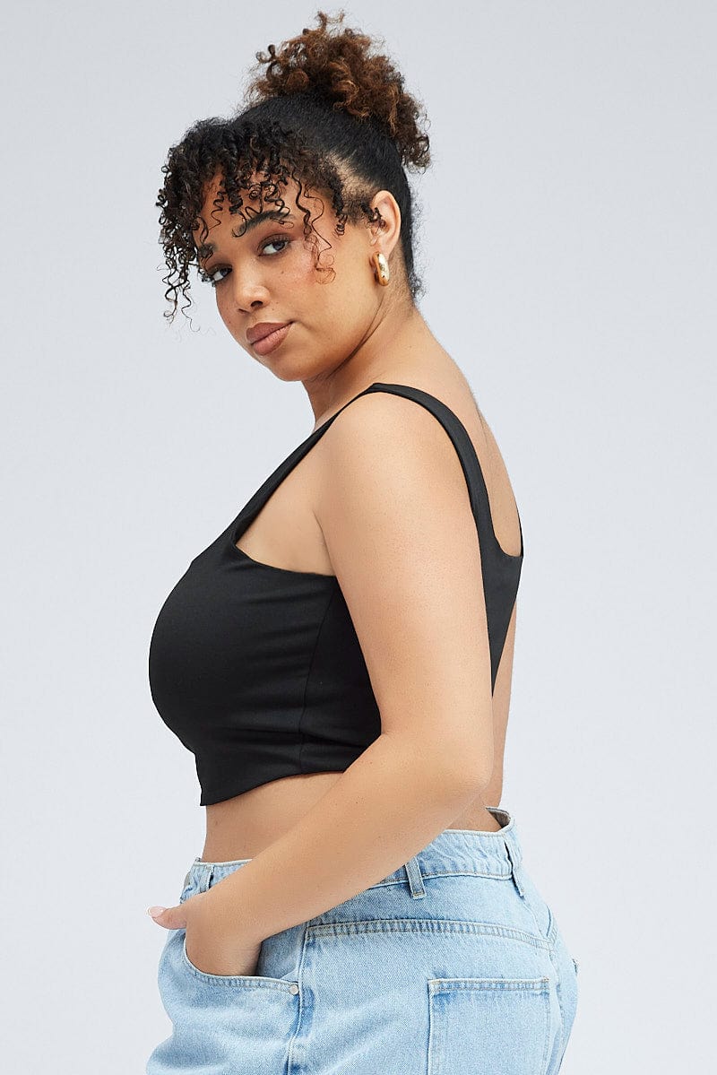 Black Tank Top Square Neck - Image 4