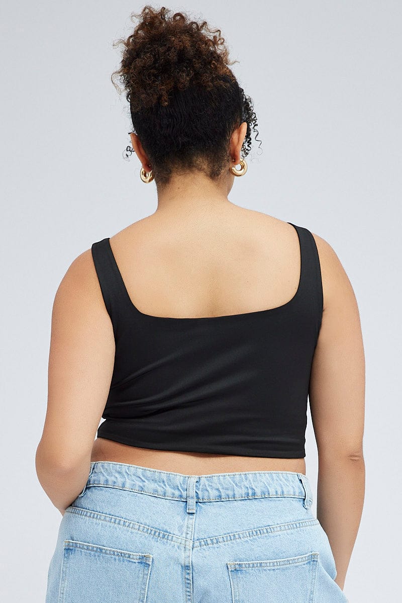 Black Tank Top Square Neck - Image 5