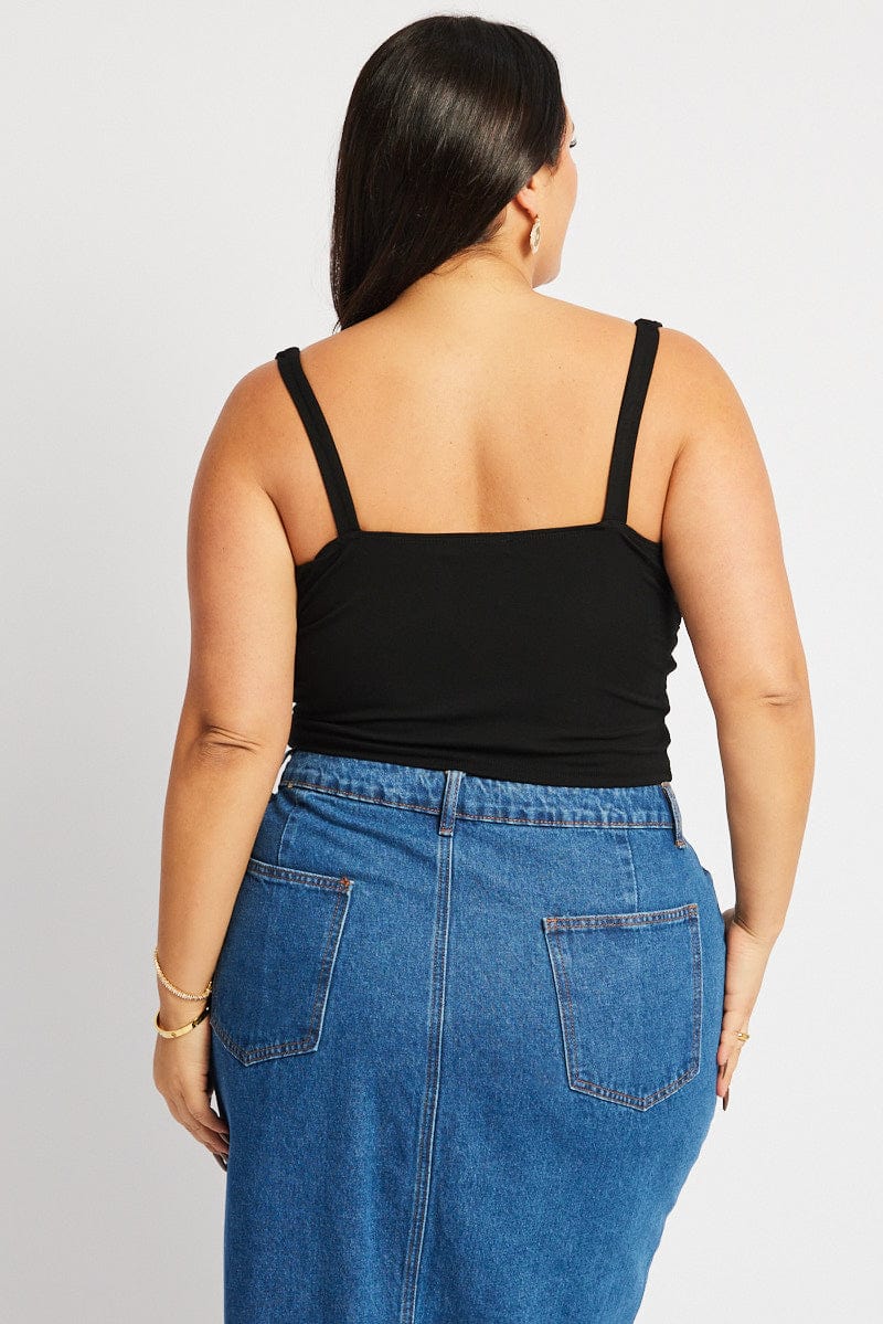 Black Tank Top V Neck - Image 5