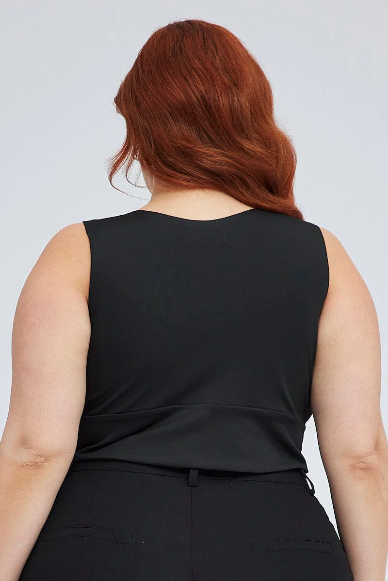 Black Tank Top V-neck - Image 5