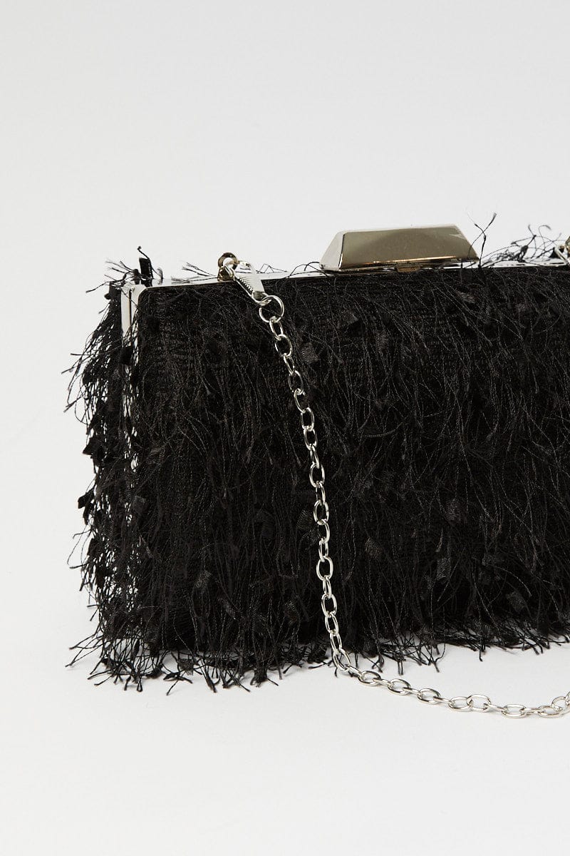 Black Tassel Clutch Bag - Image 2