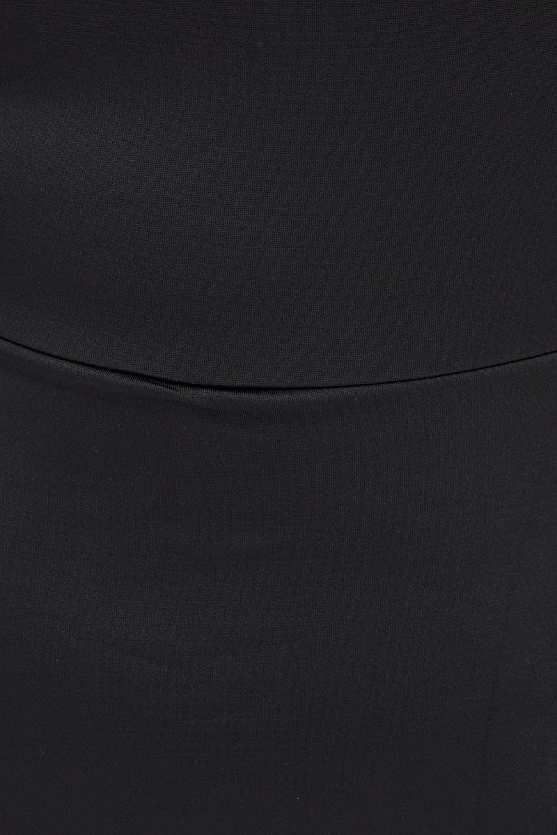 Black Tennis Dress With Inbuilt Shorts Jersey Contrast - Image 6