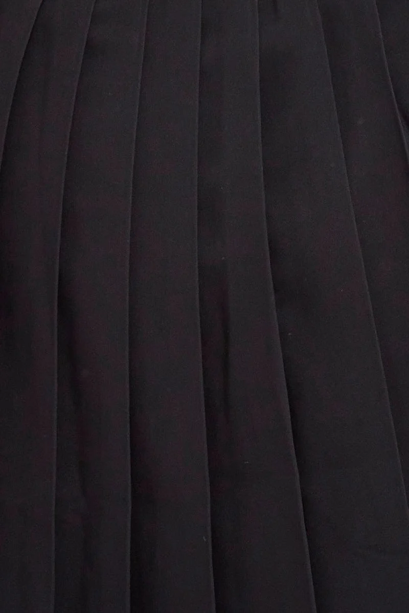 Black Tennis Skirt Pleated Elastic Waist - Image 6