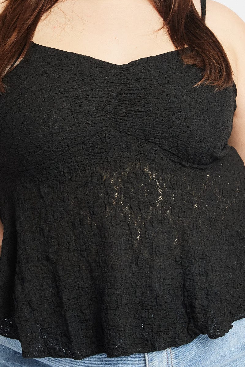 Black Textured Peplum Single - Image 6