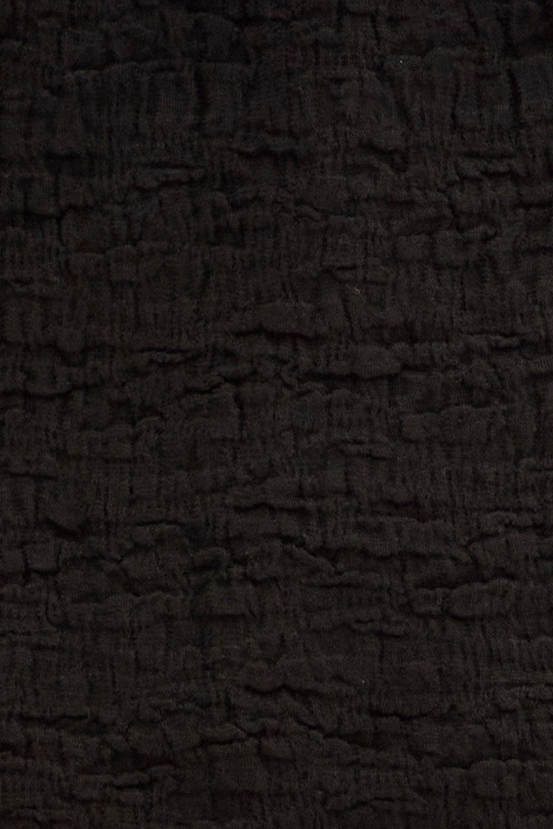 Black Textured Top Sleeveless - Image 6