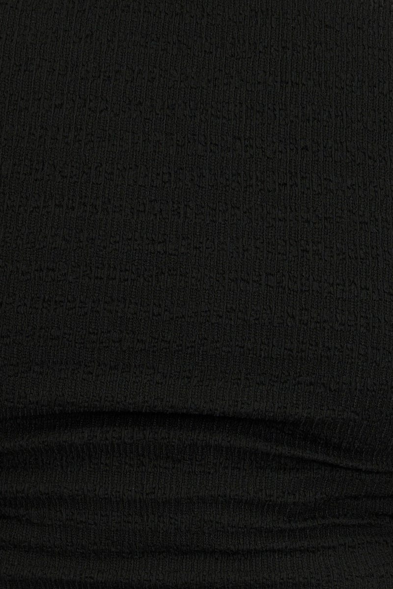 Black Textured Top Twist Sleeveless - Image 6