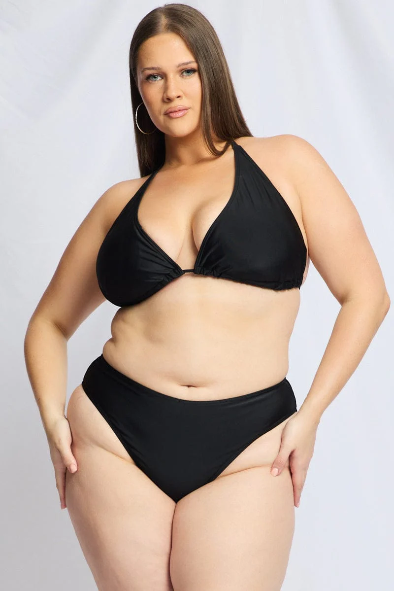 Black Tie Back Bikini Set - Image 2