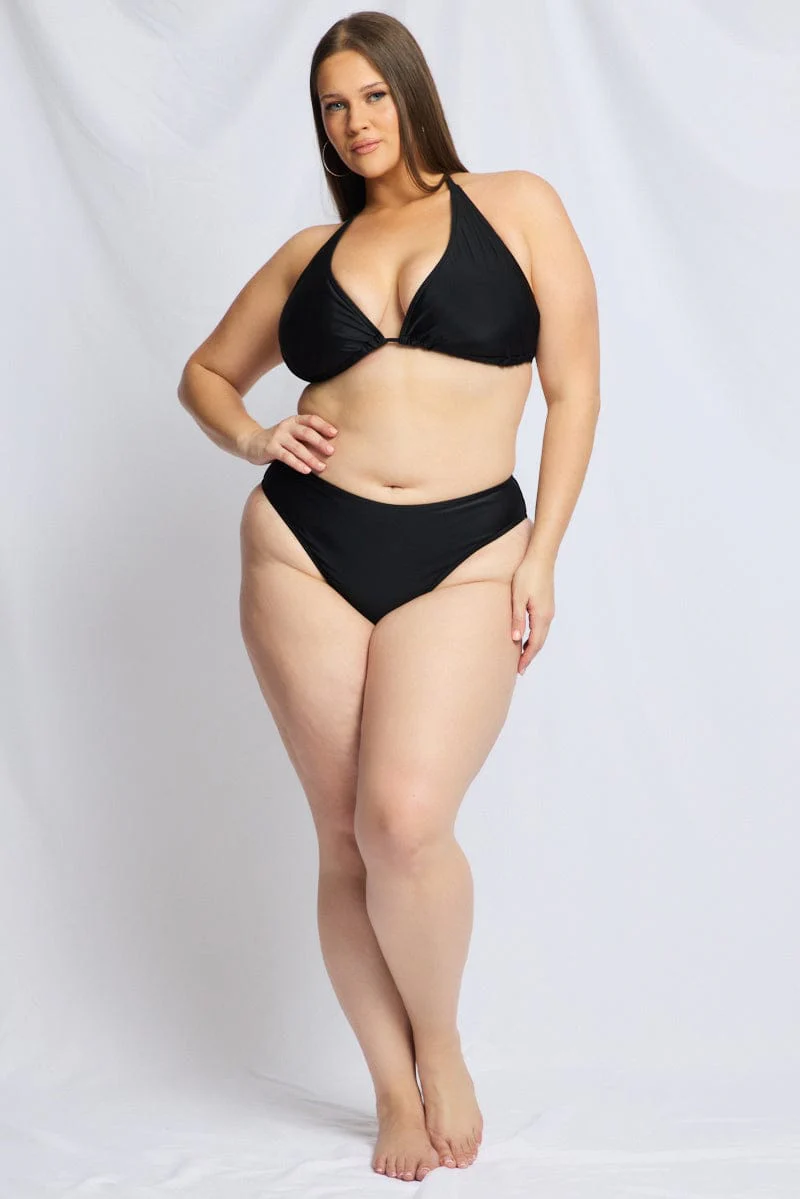 Black Tie Back Bikini Set - Image 3