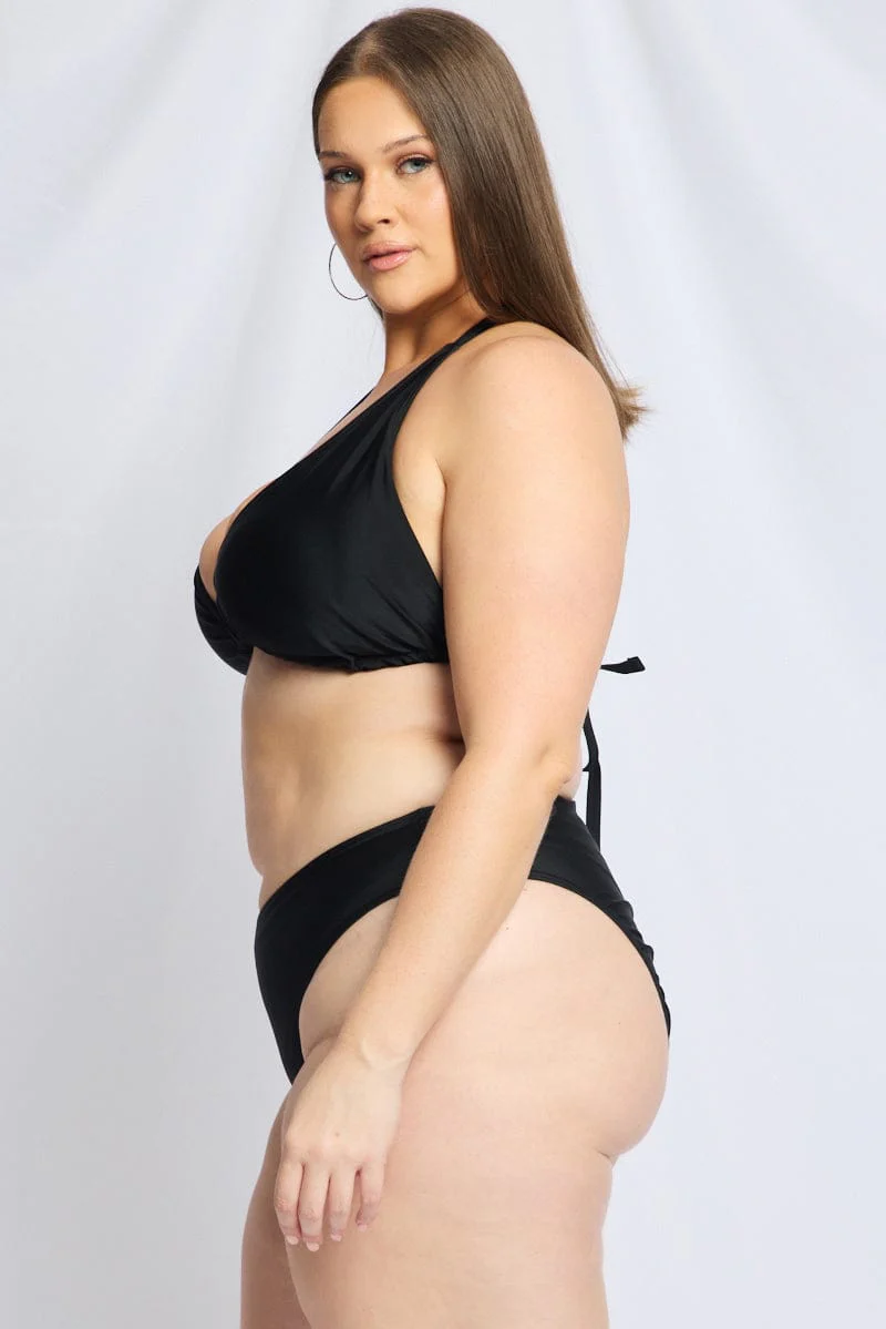Black Tie Back Bikini Set - Image 4