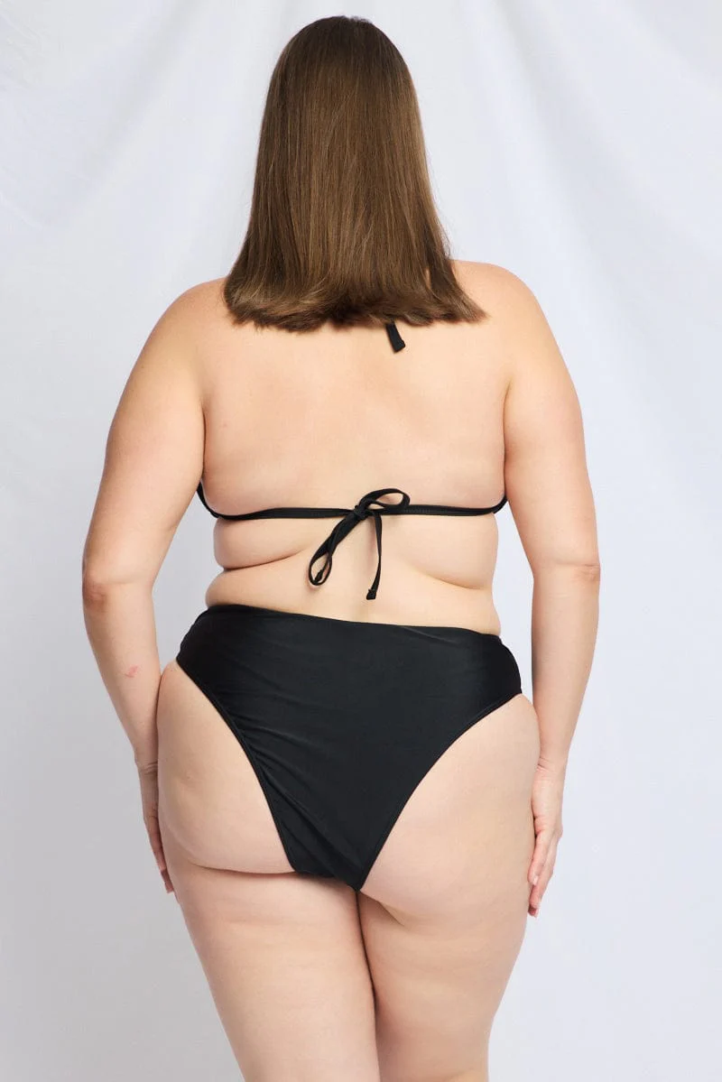 Black Tie Back Bikini Set - Image 5
