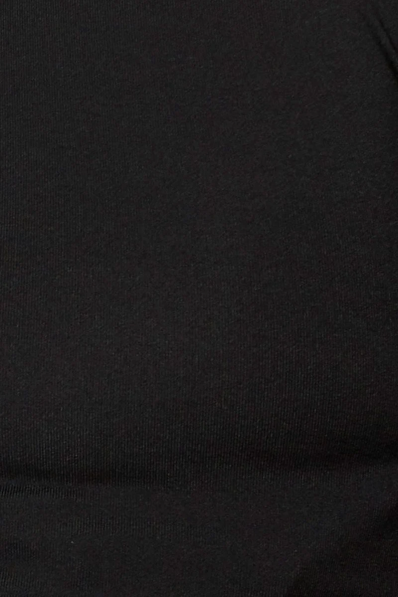Black Tie-back Top Gathered Bust Short Sleeve - Image 6