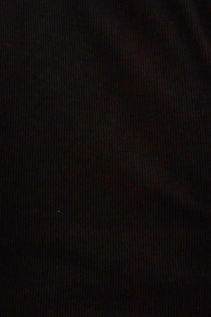 Black Top Short Sleeve V-neck - Image 6