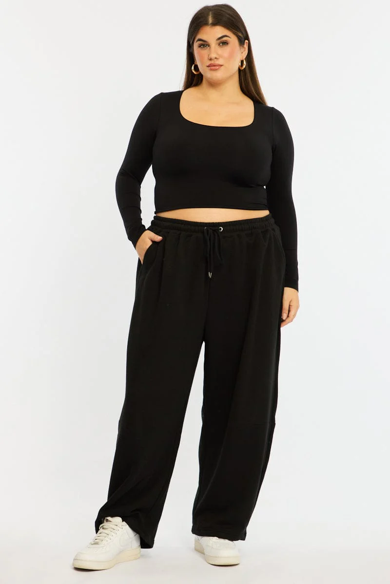 Black Track Pants Long - Image 3