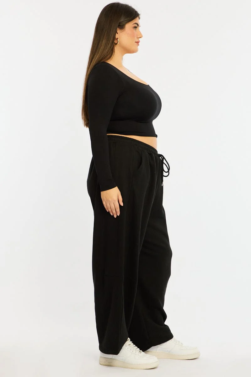 Black Track Pants Long - Image 4