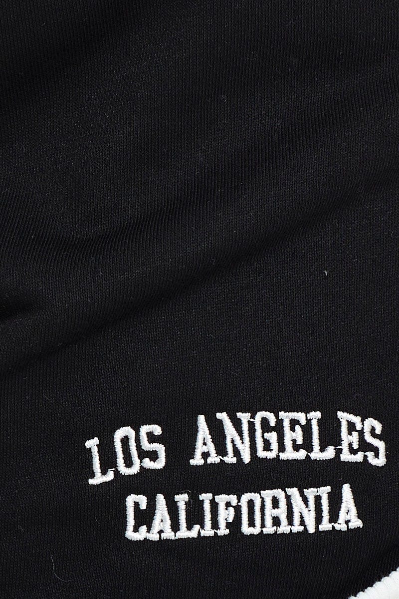 Black Track Shorts High Rise Elastic Waist - Image 6