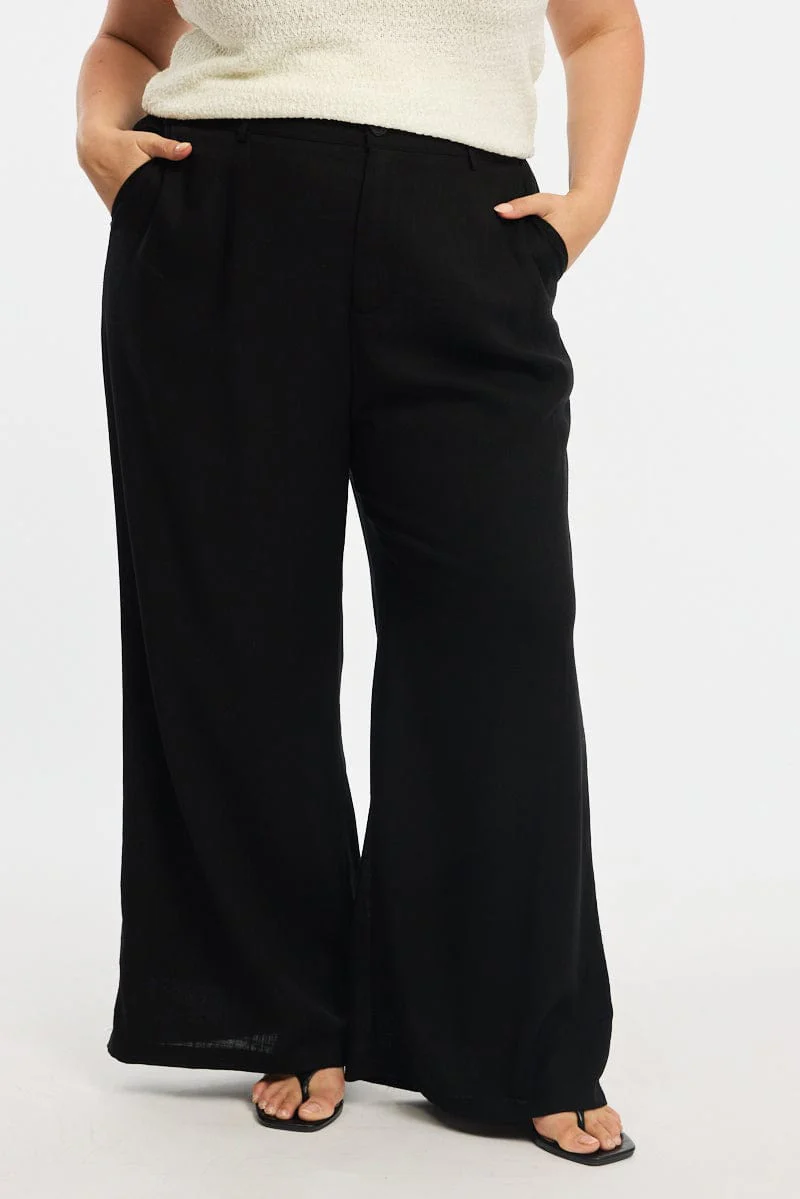 Black Wide Leg Pants - Image 2