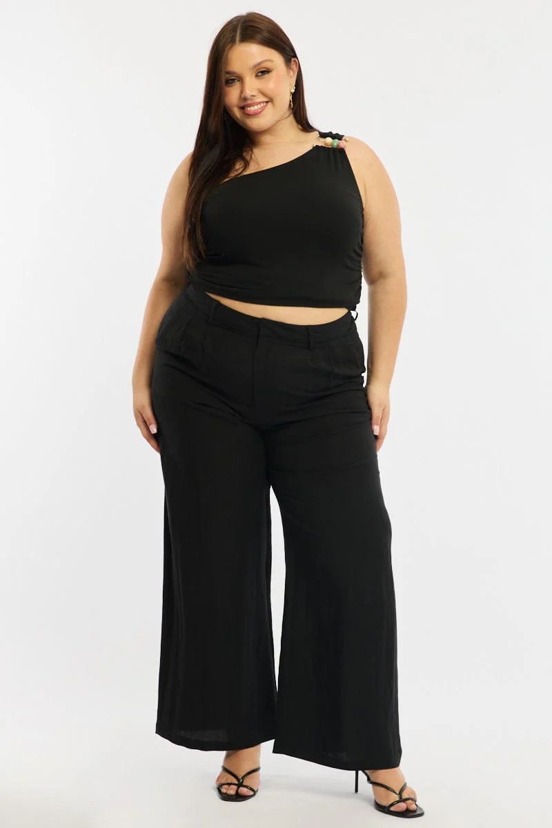 Black Work Pants Pleats