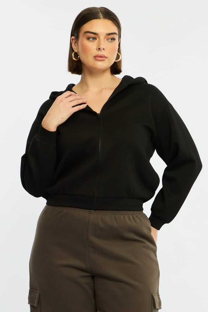 Black Zip Hoodie Long Sleeve - Image 4