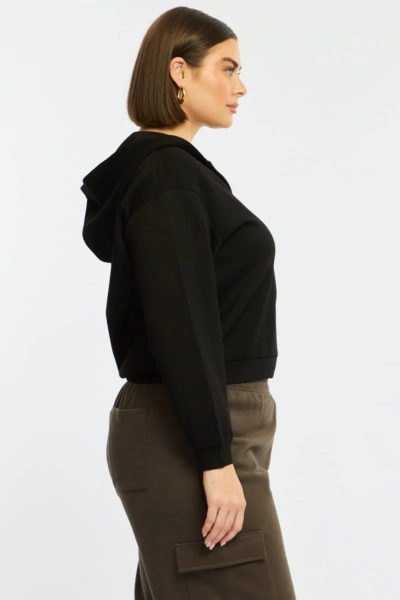 Black Zip Hoodie Long Sleeve - Image 5