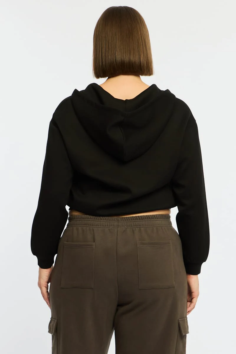 Black Zip Hoodie Long Sleeve - Image 6