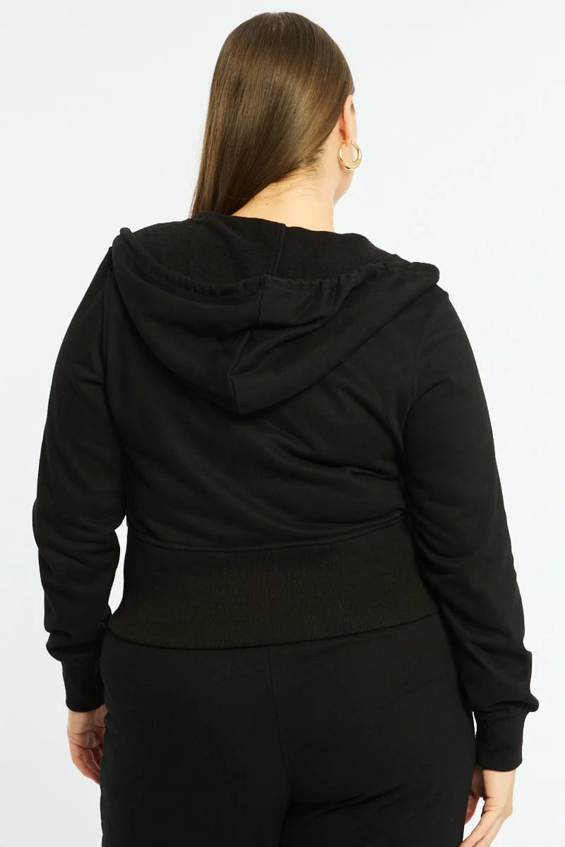 Black Zip Hoodie Long Sleeve - Image 4