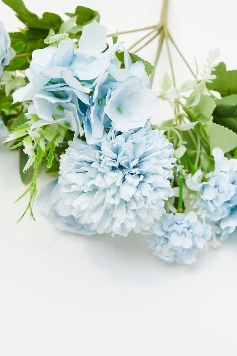 Blue Artificial Flowers Bunch - Image 2
