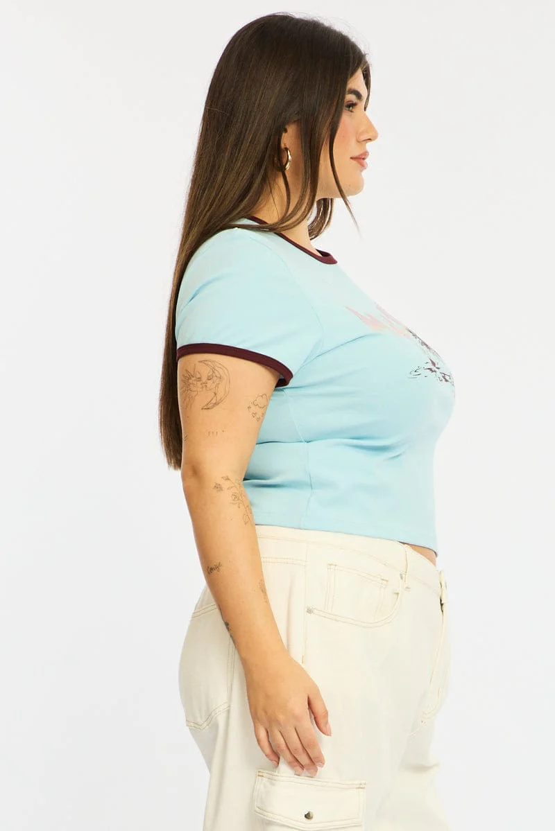 Blue Baby Tee Short Sleeve - Image 4