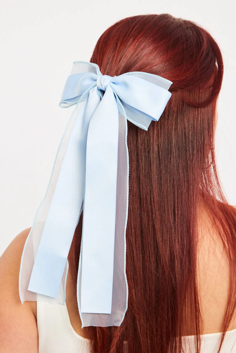 Blue Bow Hair Clips - Image 3