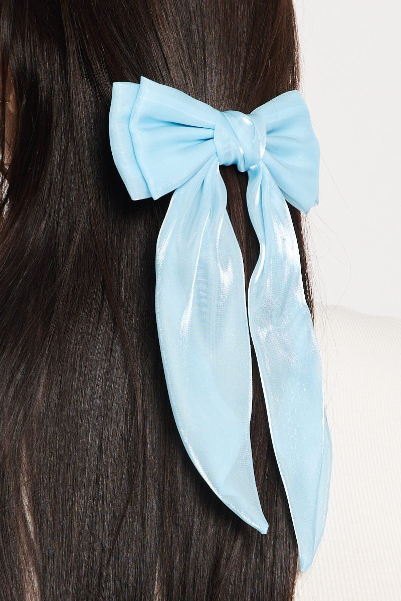 Blue Bow Hair Clips - Image 2
