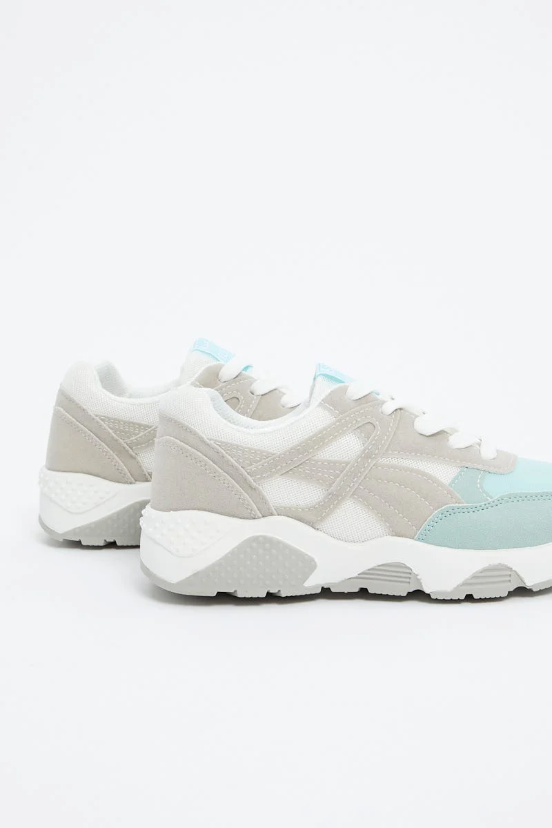 Blue Colourblock Sneakers - Image 3