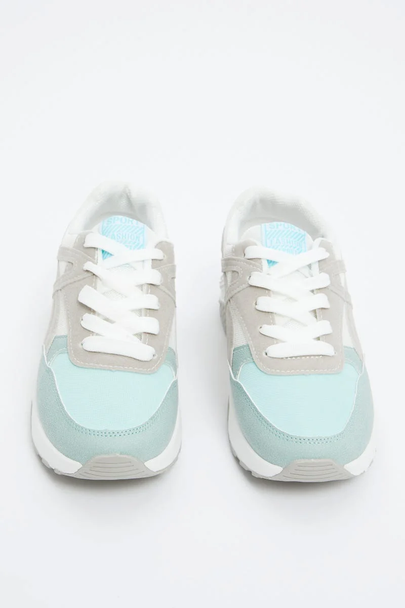 Blue Colourblock Sneakers - Image 4