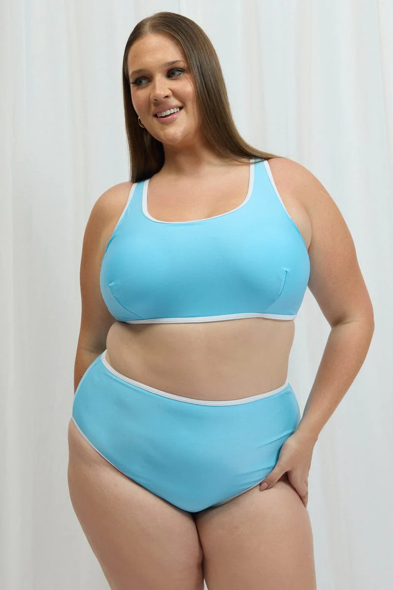 Blue Contrast Bikini Set