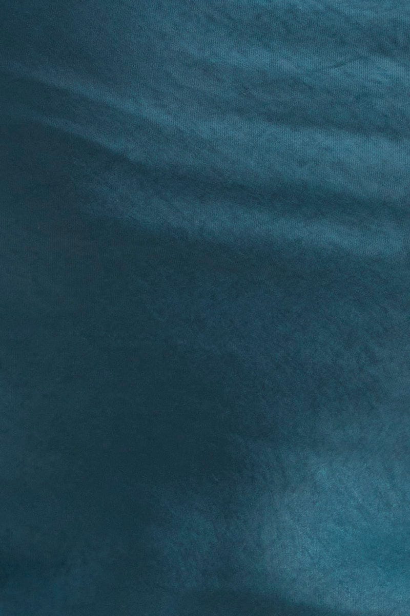 Blue Cowl Neck Top Sleeveless Side Ruched Satin - Image 6