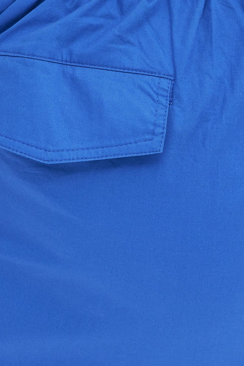 Blue Elastic Back Waist Cargo Pant - Image 6